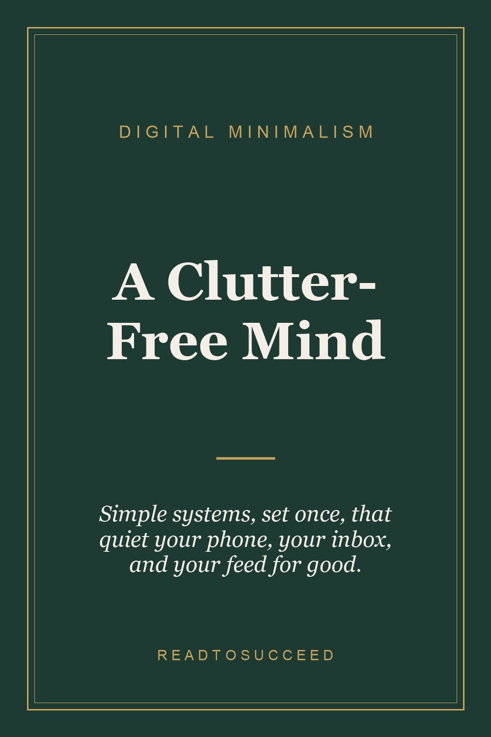 Cover of A Clutter-Free Mind