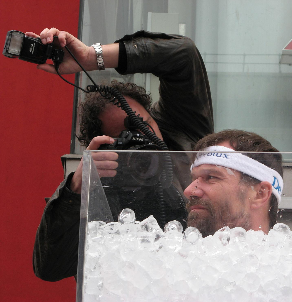 Wim Hof submerged in ice